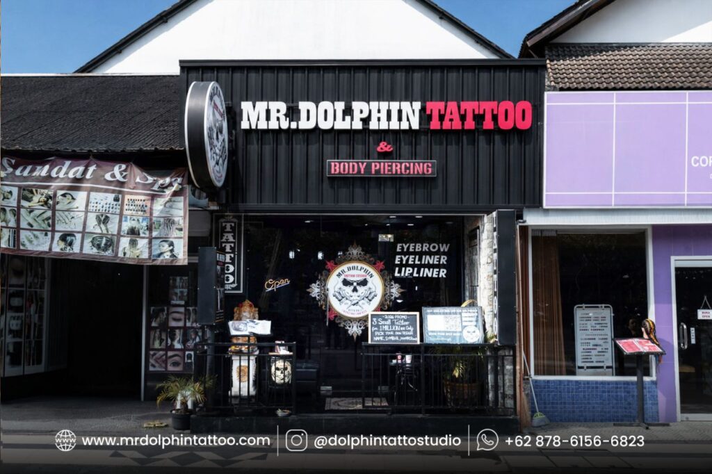MR Dolphin Tattoo Studio on Jalan Melasti in Kuta Bali