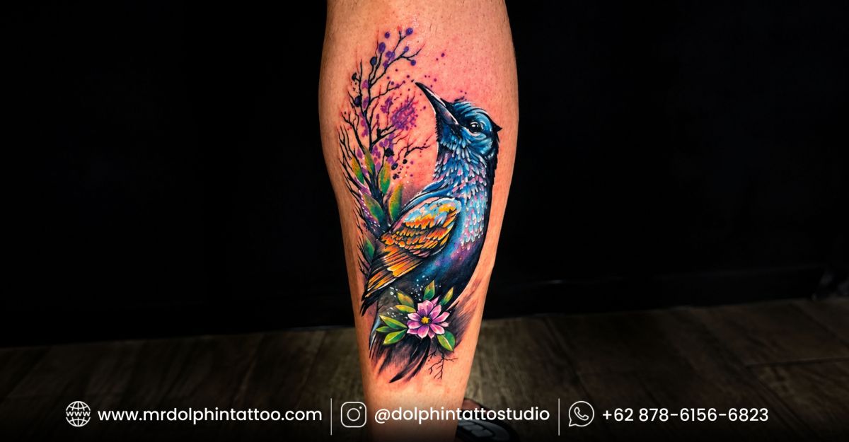 Color an Watercolor style tattoo